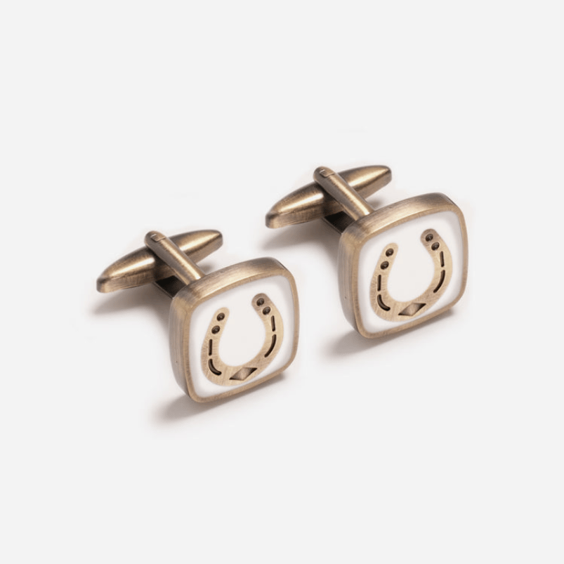 Lucky Horseshoe Antique Brass Cufflinks