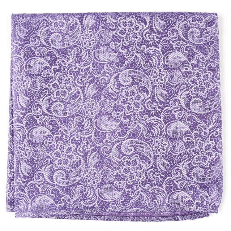 Ceremony Paisley Lilac Pocket Square
