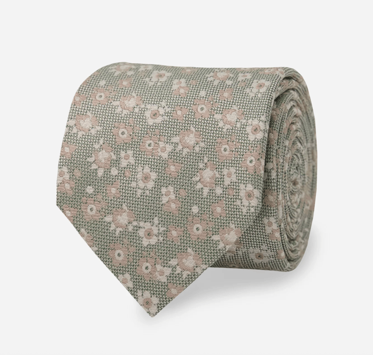 Marguerite Floral Sage Green Tie