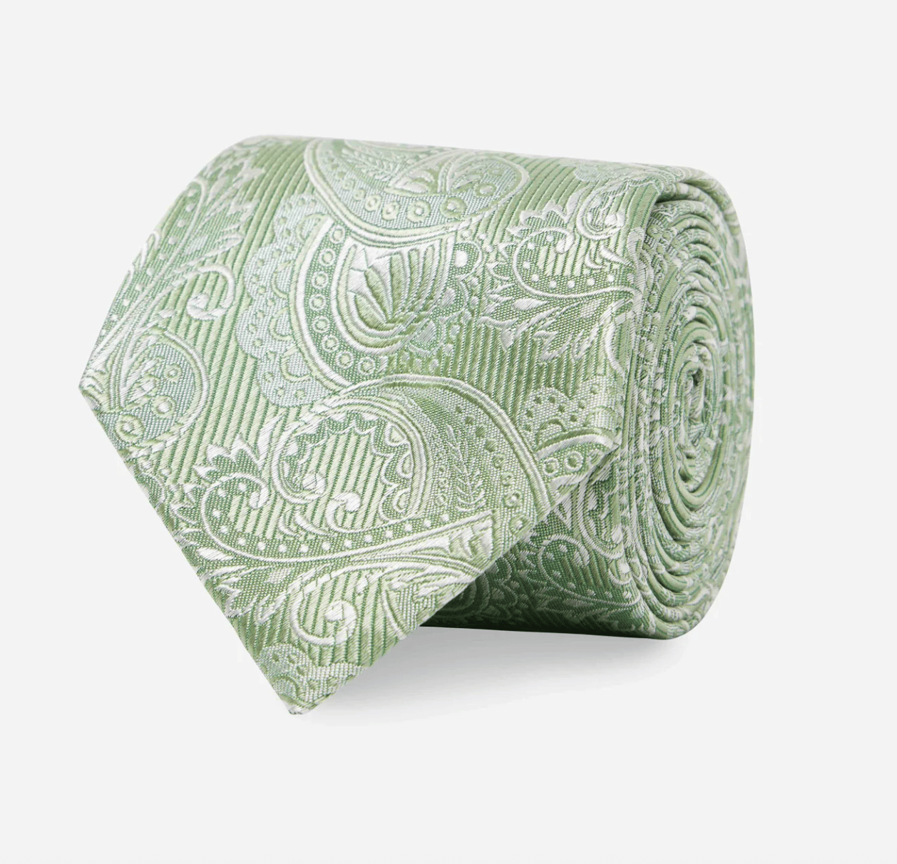 Twill Paisley Moss Green Tie