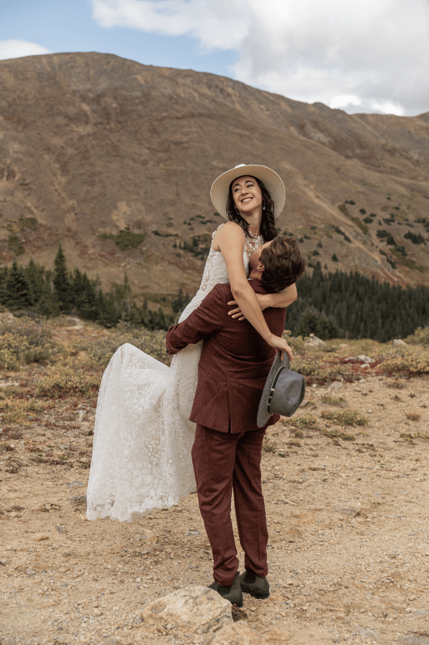 Ethereal Vows Beneath Alpine Peaks