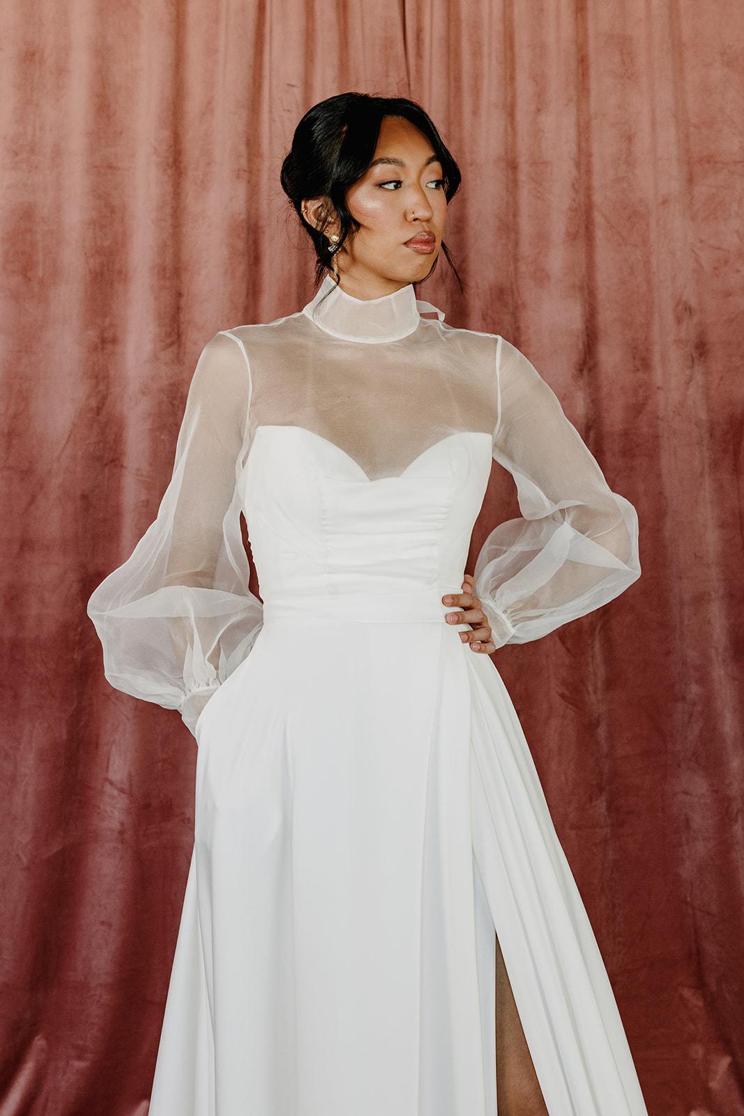 Silk Organza Blouse Bridal Top