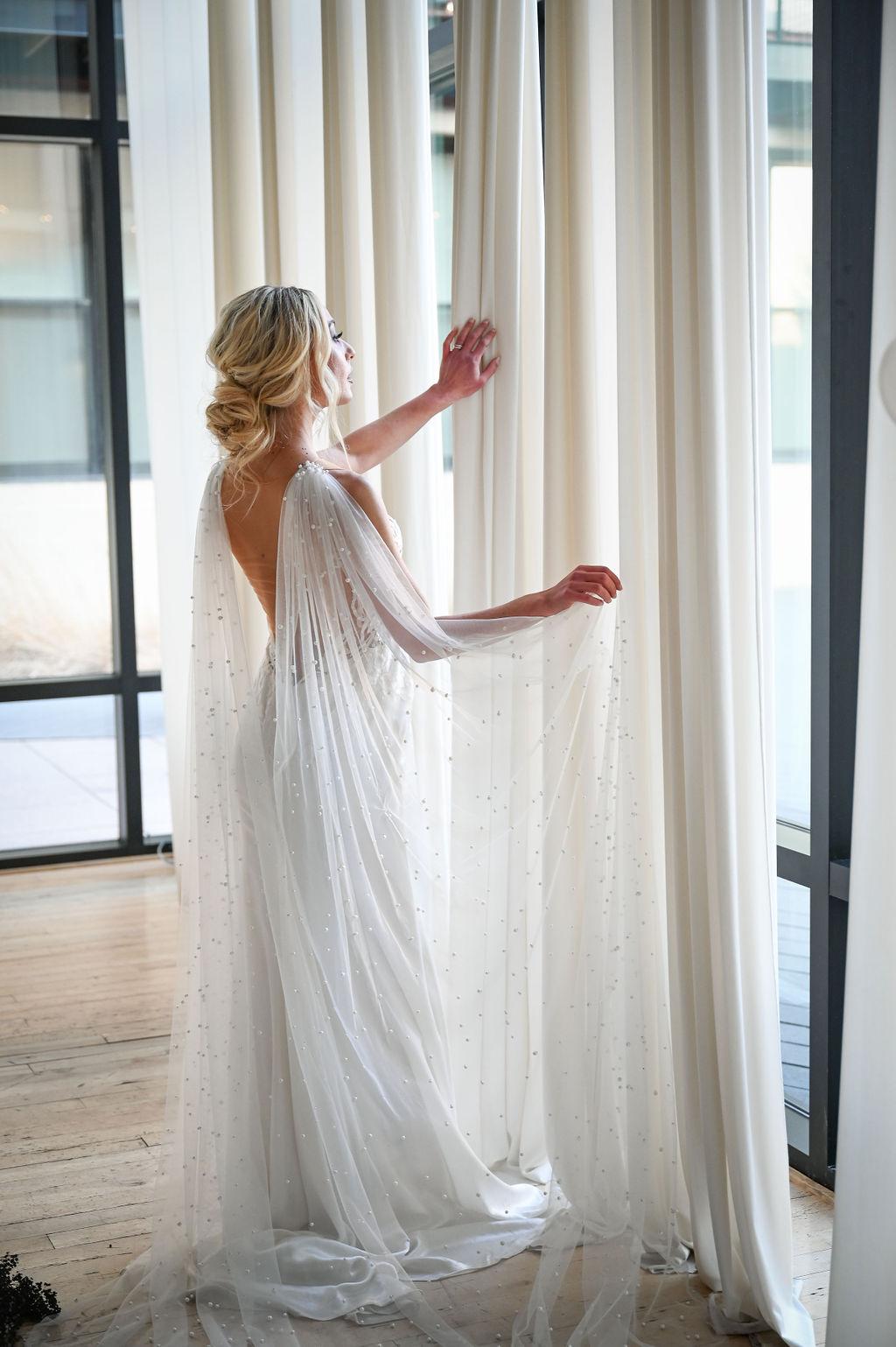 Pearl Bridal Cape