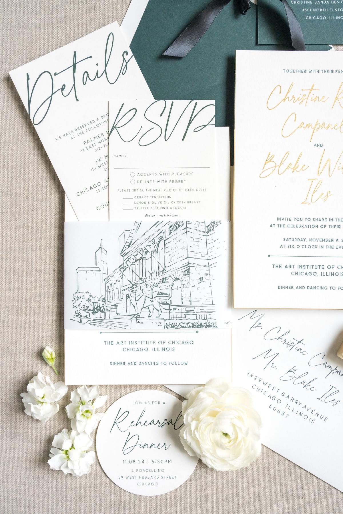 A Glamorous Fall Wedding at the Art Institute of Chicago photo 5