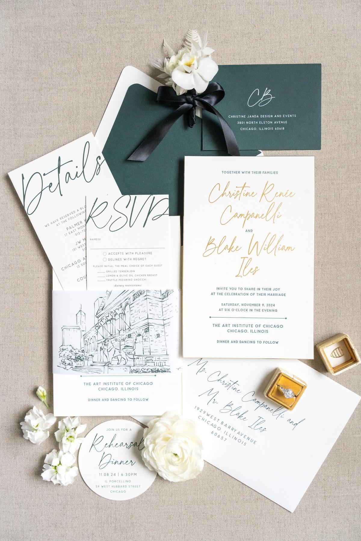 A Glamorous Fall Wedding at the Art Institute of Chicago 41
