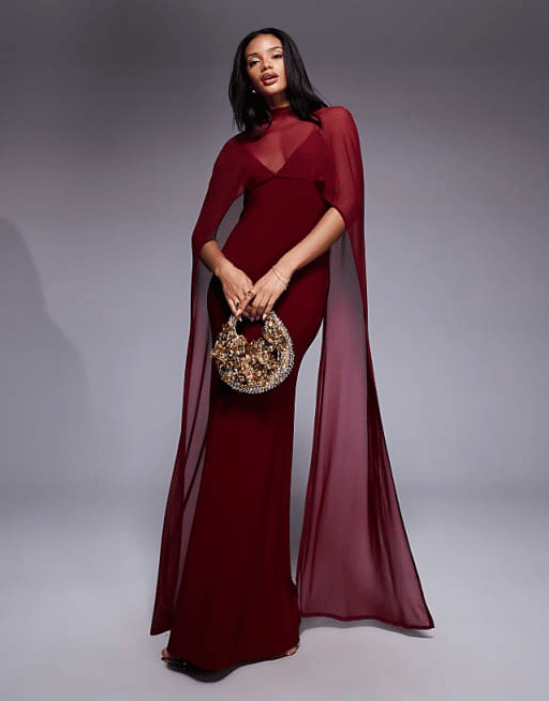 Exaggerated Cape Dress