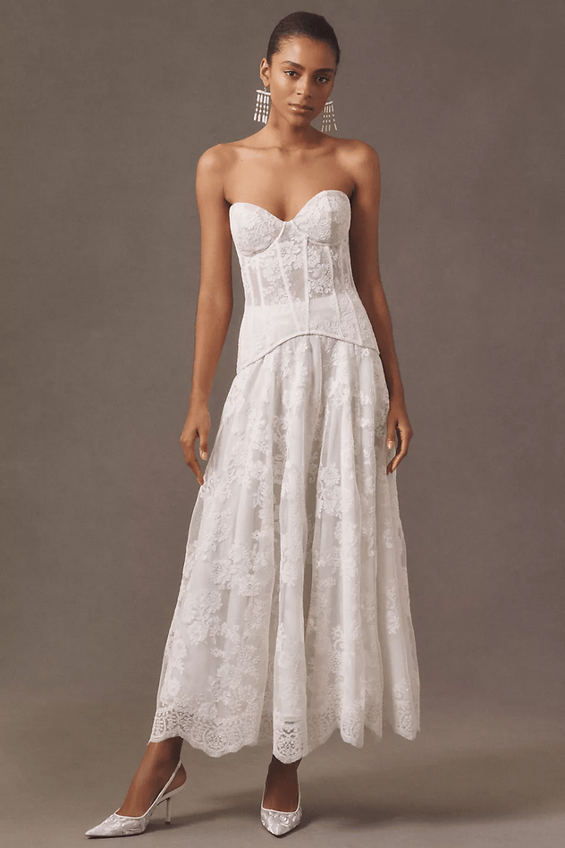Carolena Lace Corset Two-Piece Set