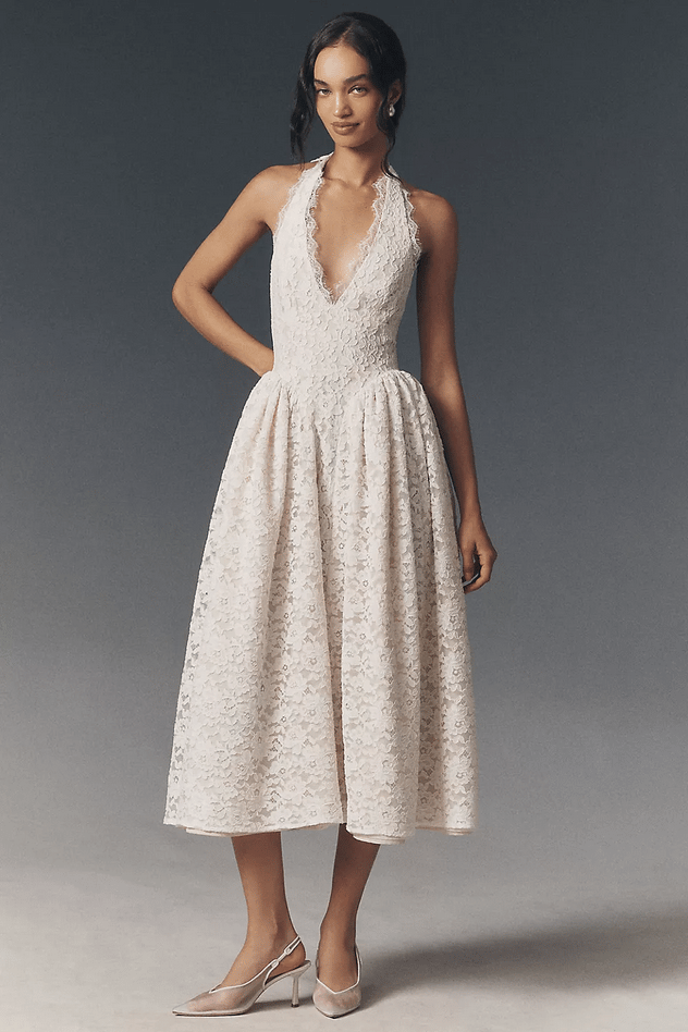 Elliatt Zorya Drop-Waist Plunge Maxi Dress