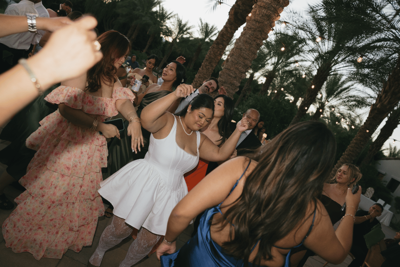 The celebration in full motion.
