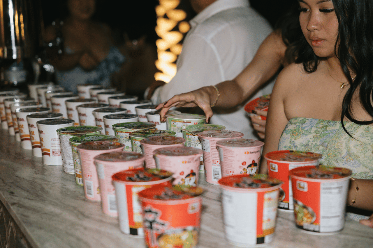A playful late-night snack station.