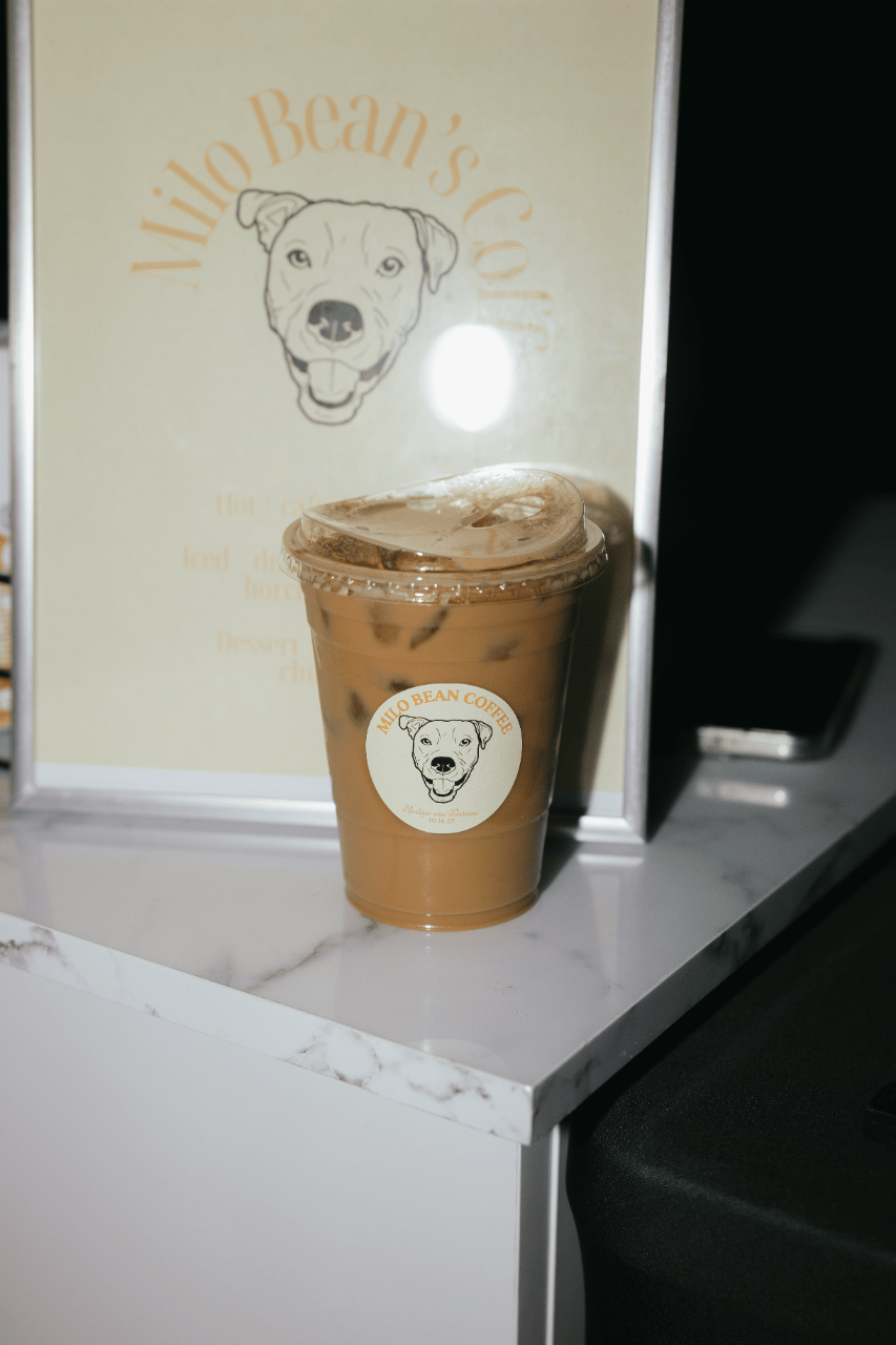 Late-night coffee cart detail.