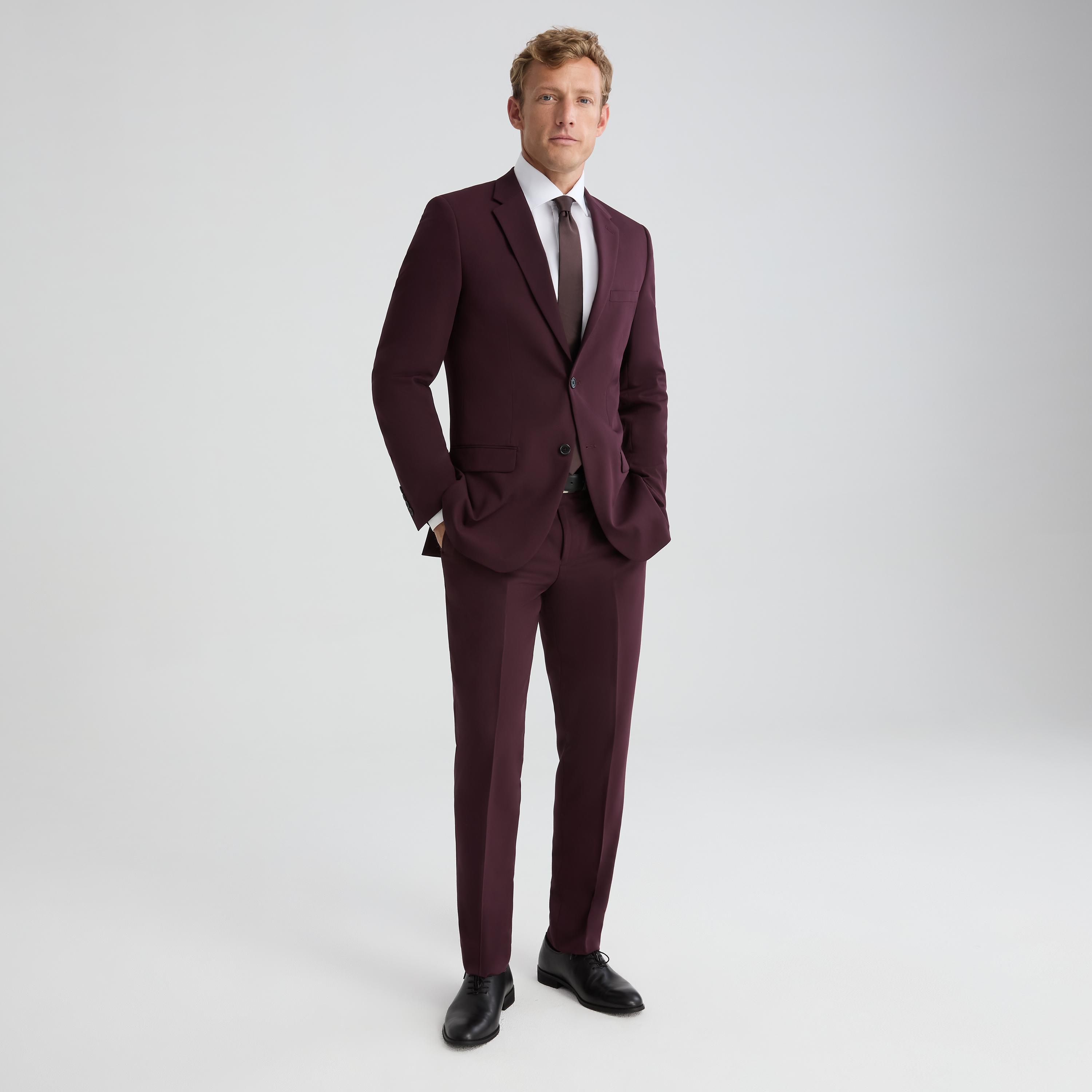 Men's Burgundy Suit