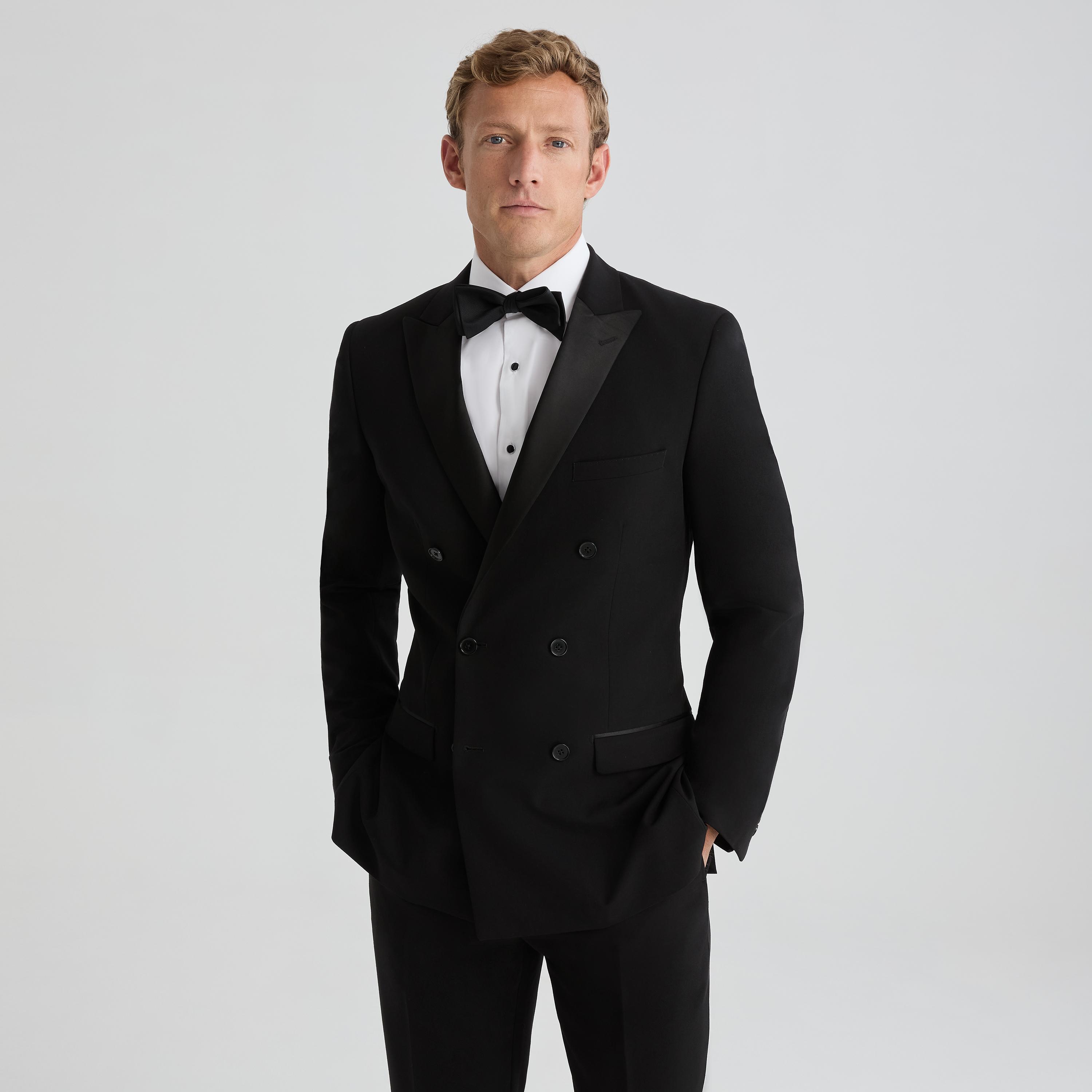 Men's Black Double Breasted Tuxedo Jacket