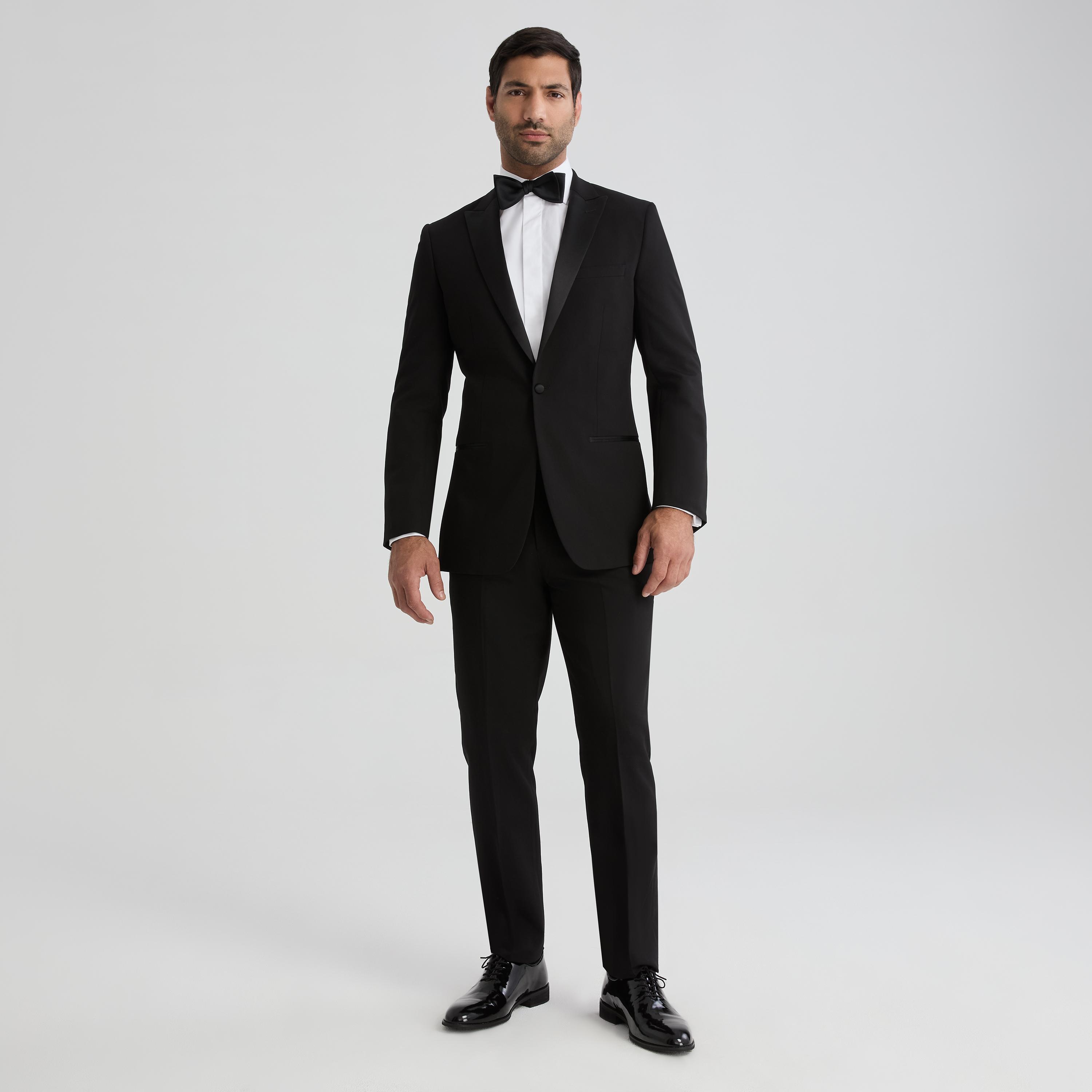 Men's Black Peak Lapel Tuxedo