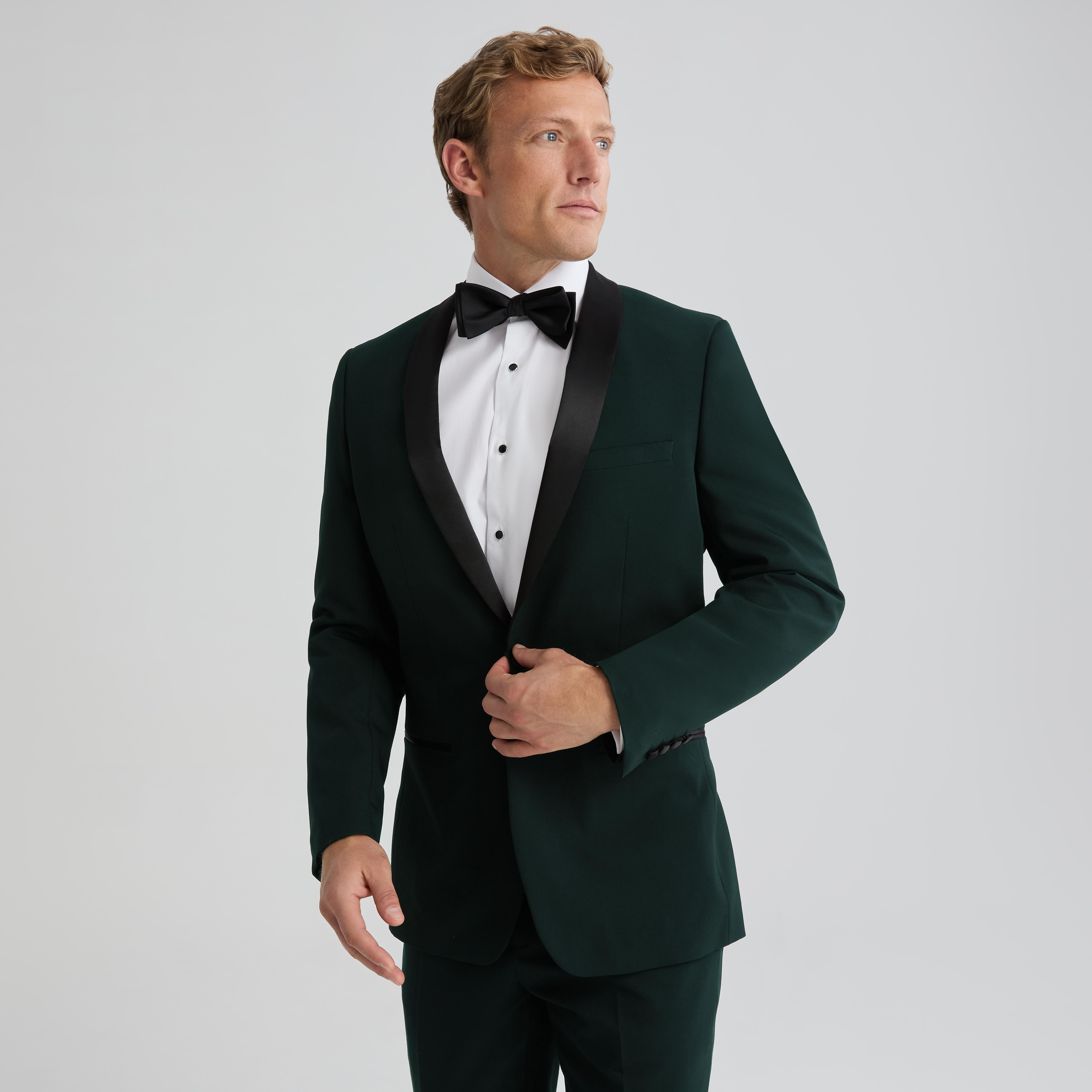Men's Dark Green Shawl Lapel Tuxedo Jacket