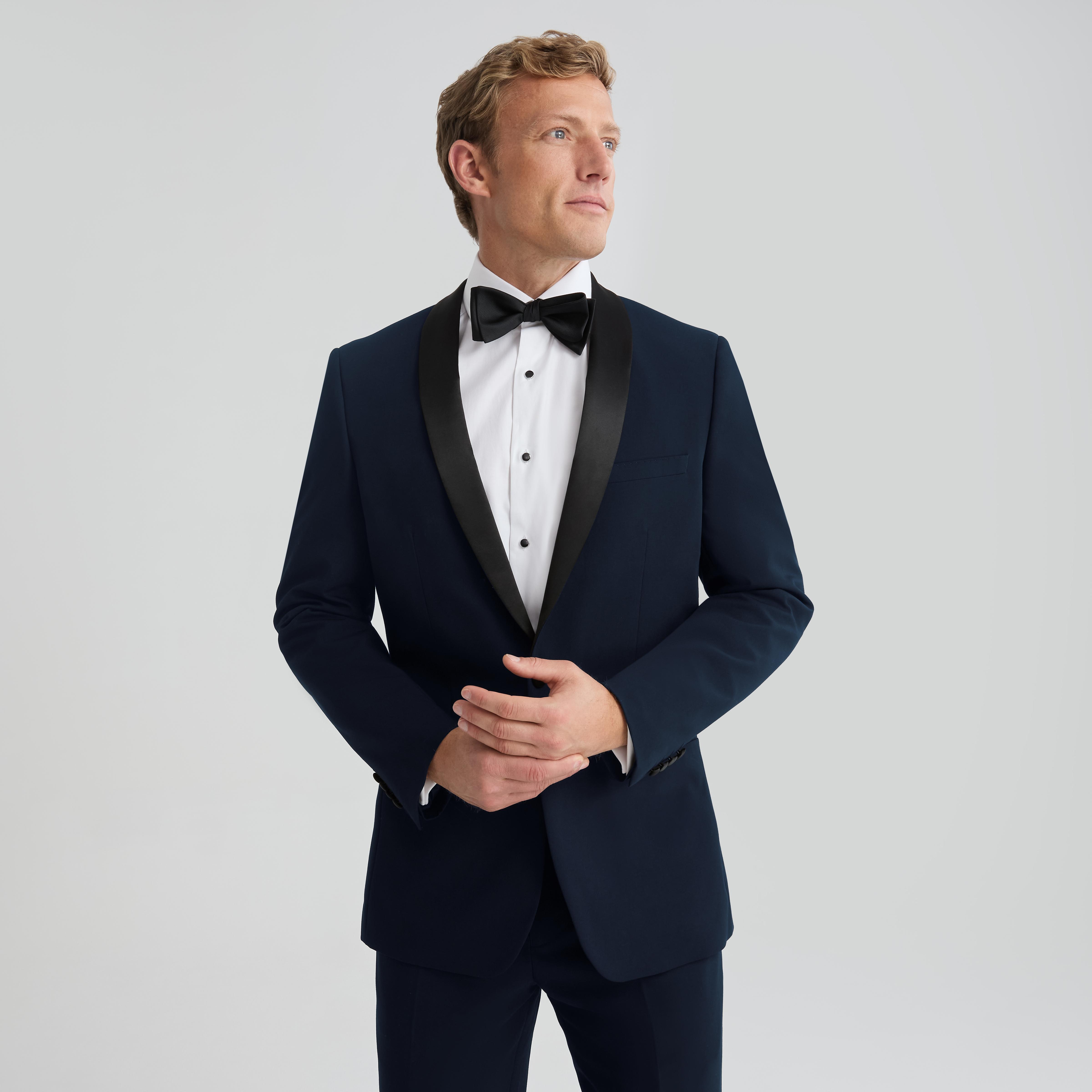 Men's Navy Shawl Lapel Tuxedo