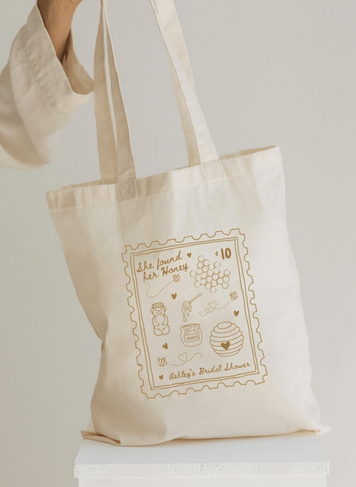 Personalized She Found Her Honey Bachelorette Stamp Tote Bag