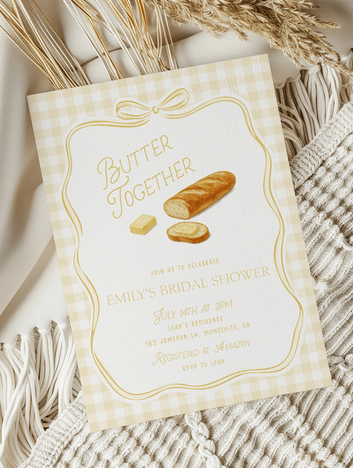 Butter Together Bridal Shower Invitation
