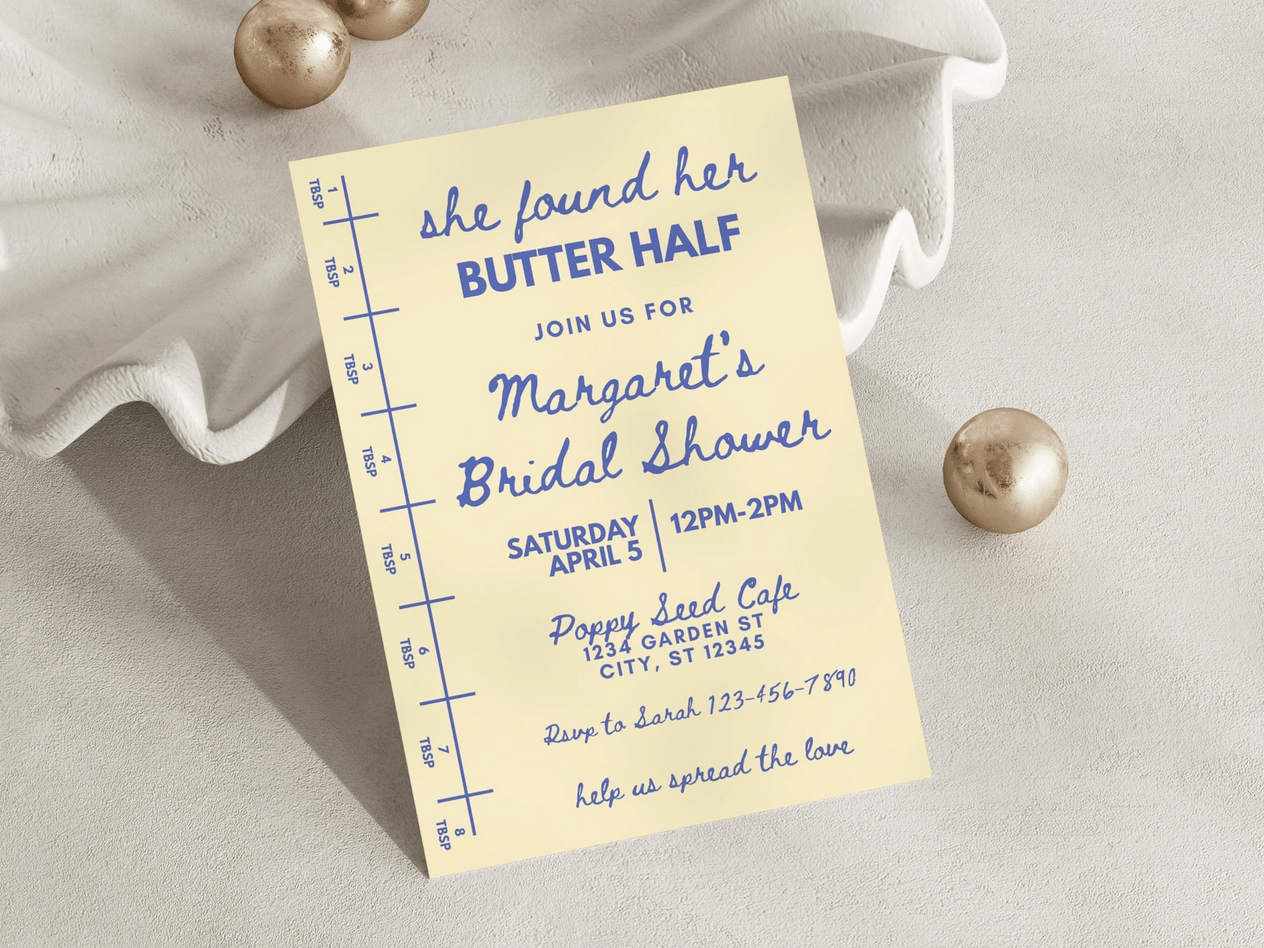 She Found Her BUTTER Half Bridal Shower Invitation