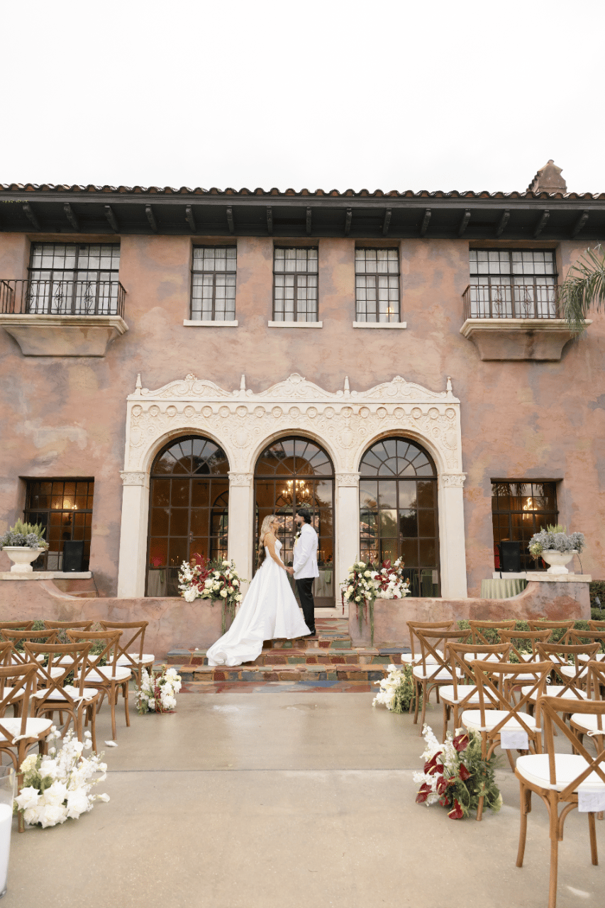 Autumn Elegance Amid Storm-Kissed Mansion Walls