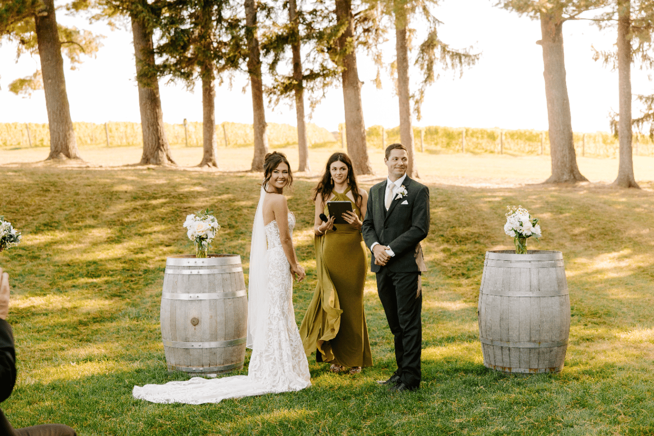 Rustic Elegance Meets Fall Radiance Amid Rolling Hills