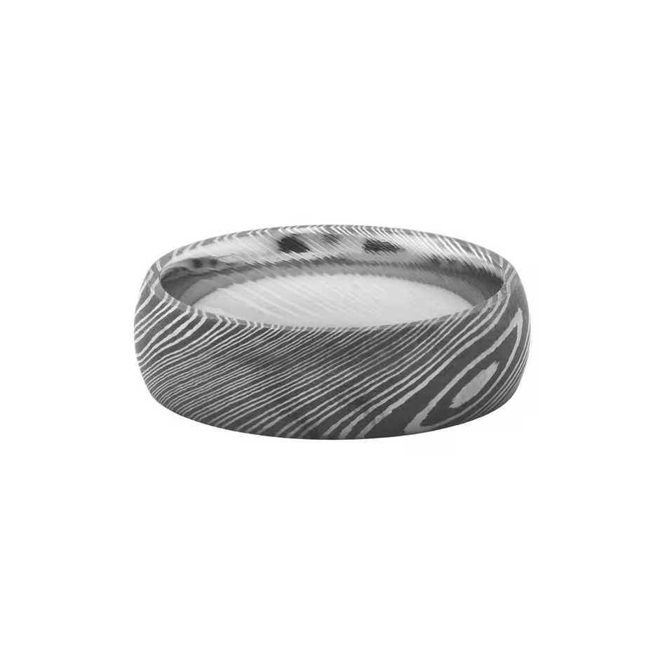 Men’s Damascus Steel Wedding Band, 7MM