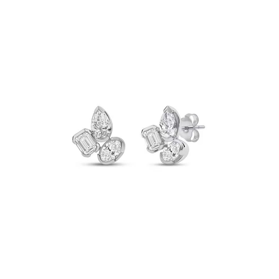 Lab Grown Diamond Multi-Shape Earrings in 14K White Gold (1 1/2 ct. tw.)