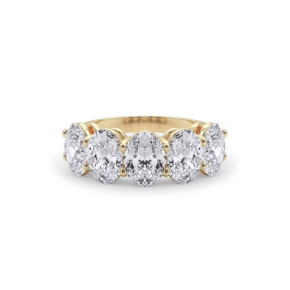 Lab Grown Diamond Oval Anniversary Band in 14K Yellow Gold (5 ct. tw.)