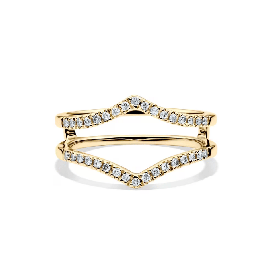 Diamond Chevron Insert in 10K Yellow Gold (1/5 ct. tw.)