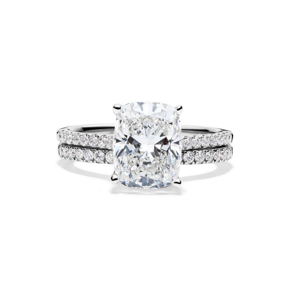 Lab Grown Diamond Wedding Set in 14K White Gold (3 ½ ct. tw.)