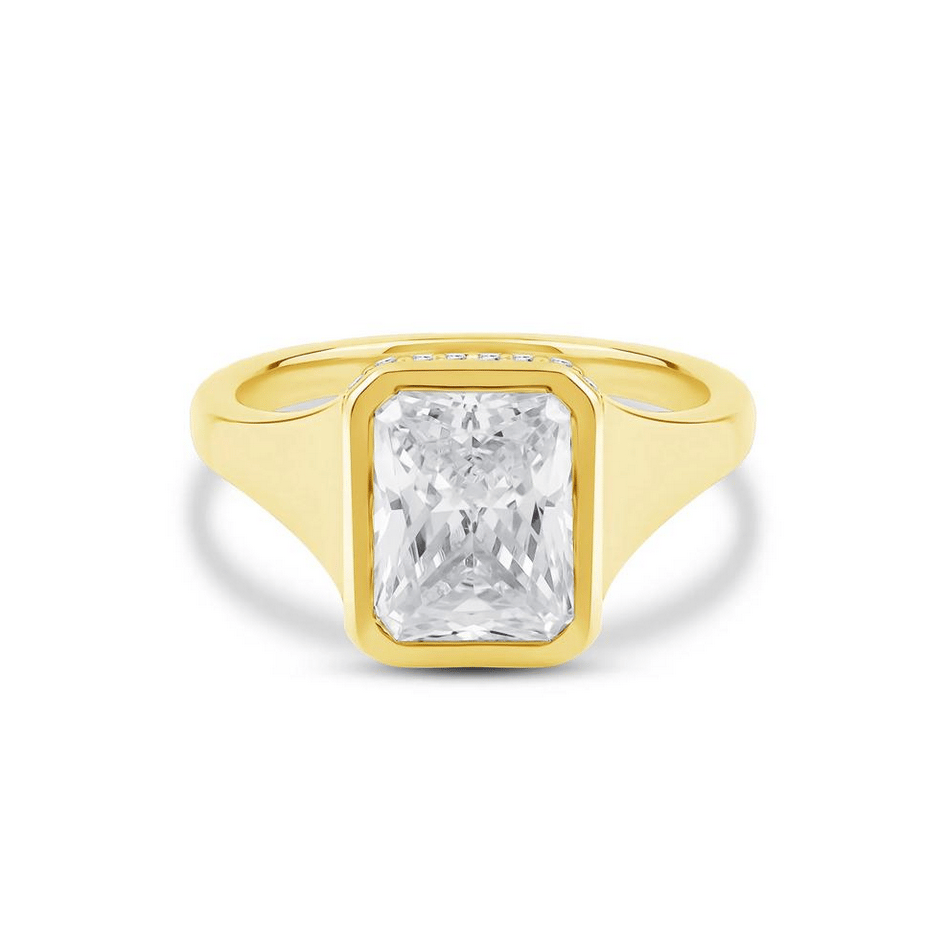 Lottie Lab Grown Diamond Radiant-Cut Engagement Ring in 14K Yellow Gold (3 1/7 ct. tw.)