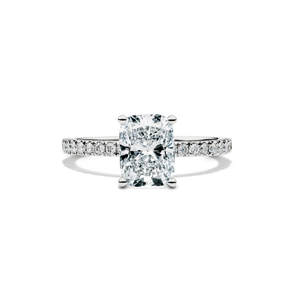 Lab Grown Diamond Elongated Cushion Engagement Ring in 14K Yellow Gold (2 1/4 ct. tw.)
