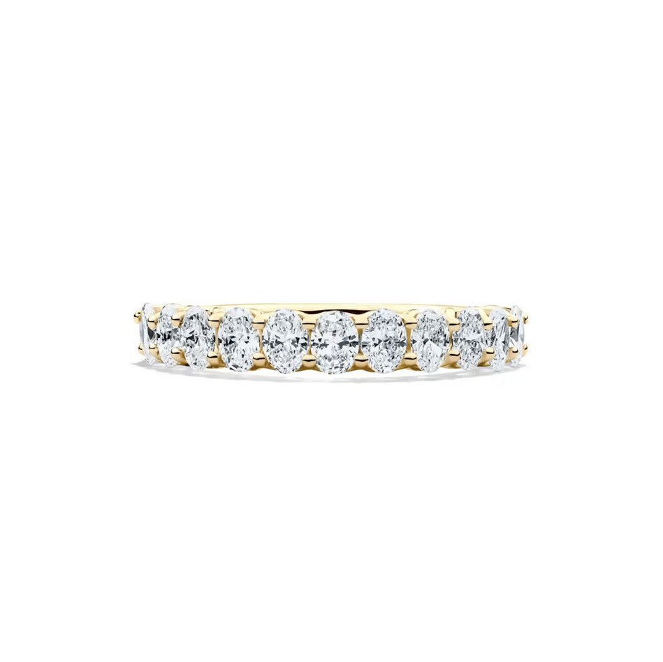 Lab Grown Diamond Oval Anniversary Band in 14K Yellow Gold (1 ct. tw.)