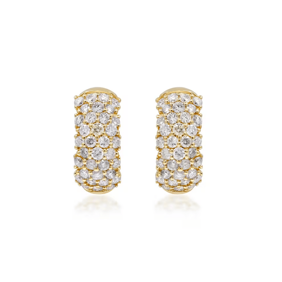 Diamond Reversible Hoop Earrings in 10K Yellow Gold (1 ct. tw.)