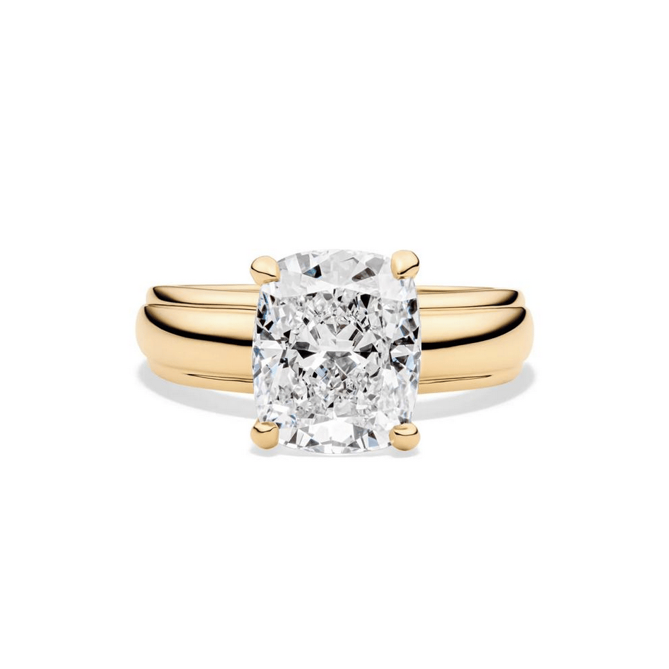 Maeve Lab Grown Diamond Elongated Cushion Engagement Ring in 14K Yellow Gold (4 ct. tw.)