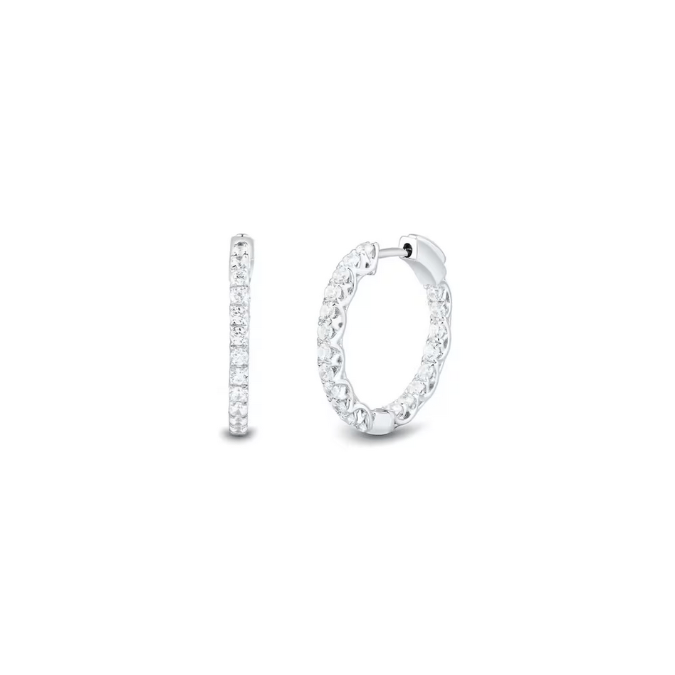 1 ct. tw. Lab Grown Diamond Inside-Out Hoop Earrings in 14K Yellow Gold