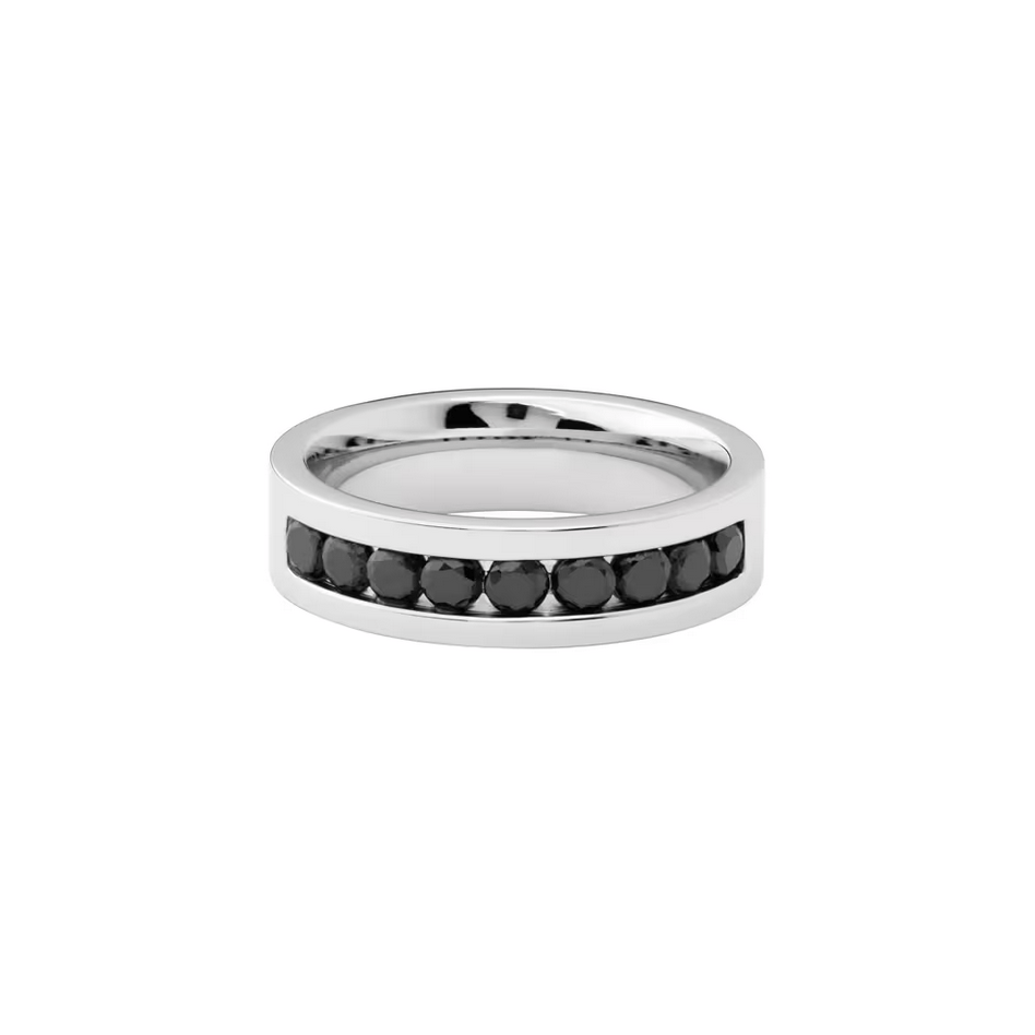 Lashbrook Men's Black Diamond Band in Cobalt Chrome, 6MM, (7/8 ct. tw.)