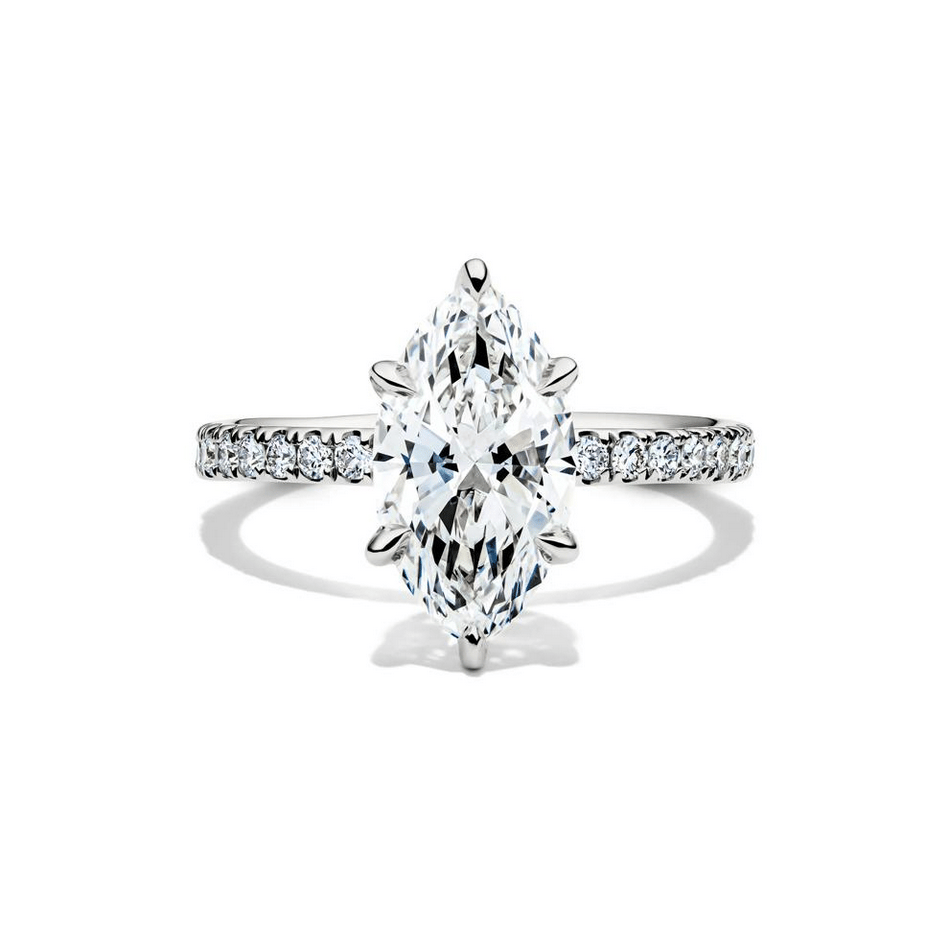 Palmer Lab Grown Diamond Marquise Engagement Ring in 14K White Gold (2 7/8 ct. tw.)