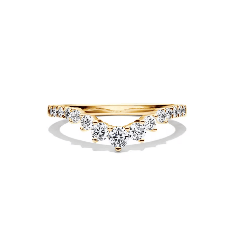 Lab Grown Diamond Contour Band in 14K Yellow Gold (1/2 ct. tw.)