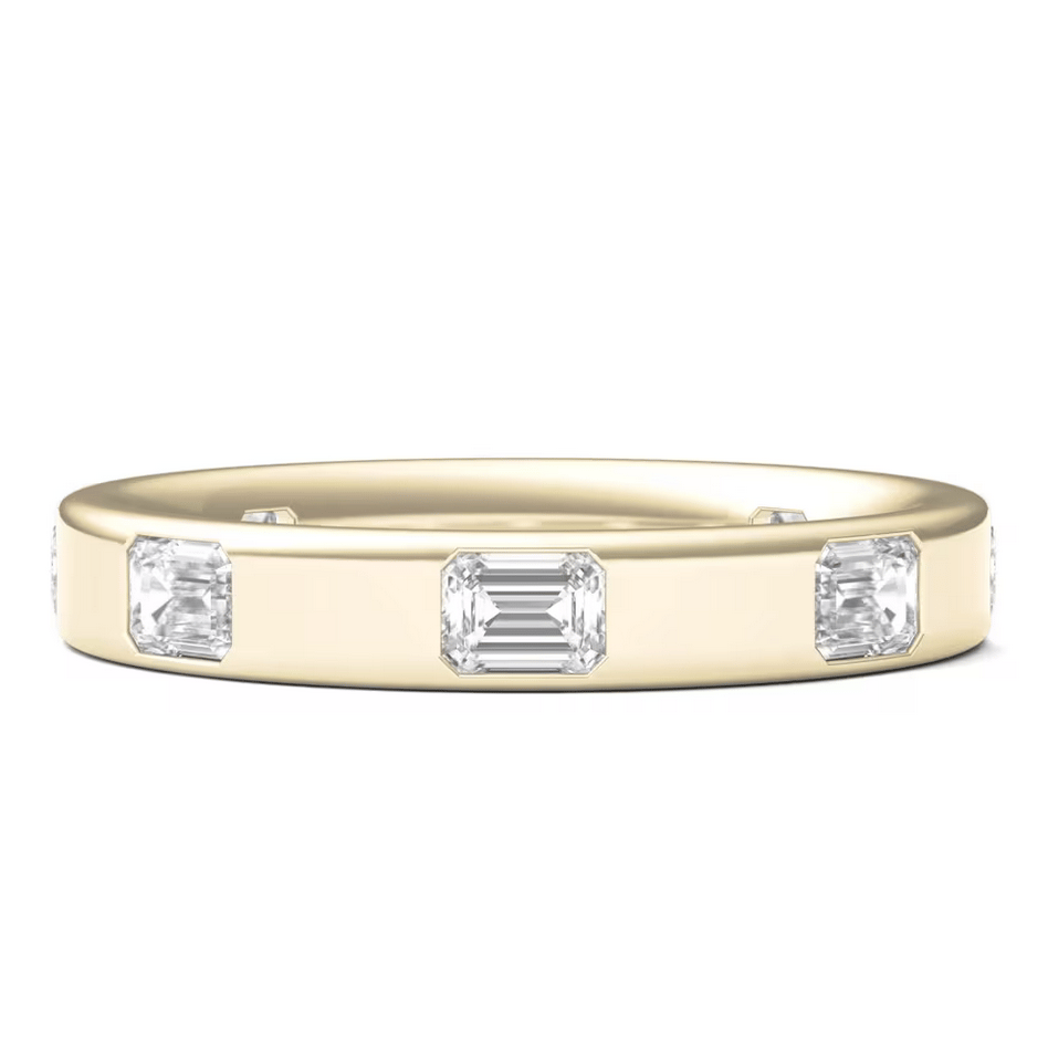 Emerald-Cut Lab Grown Diamond Band in 14K Yellow Gold (1 ct. tw.)