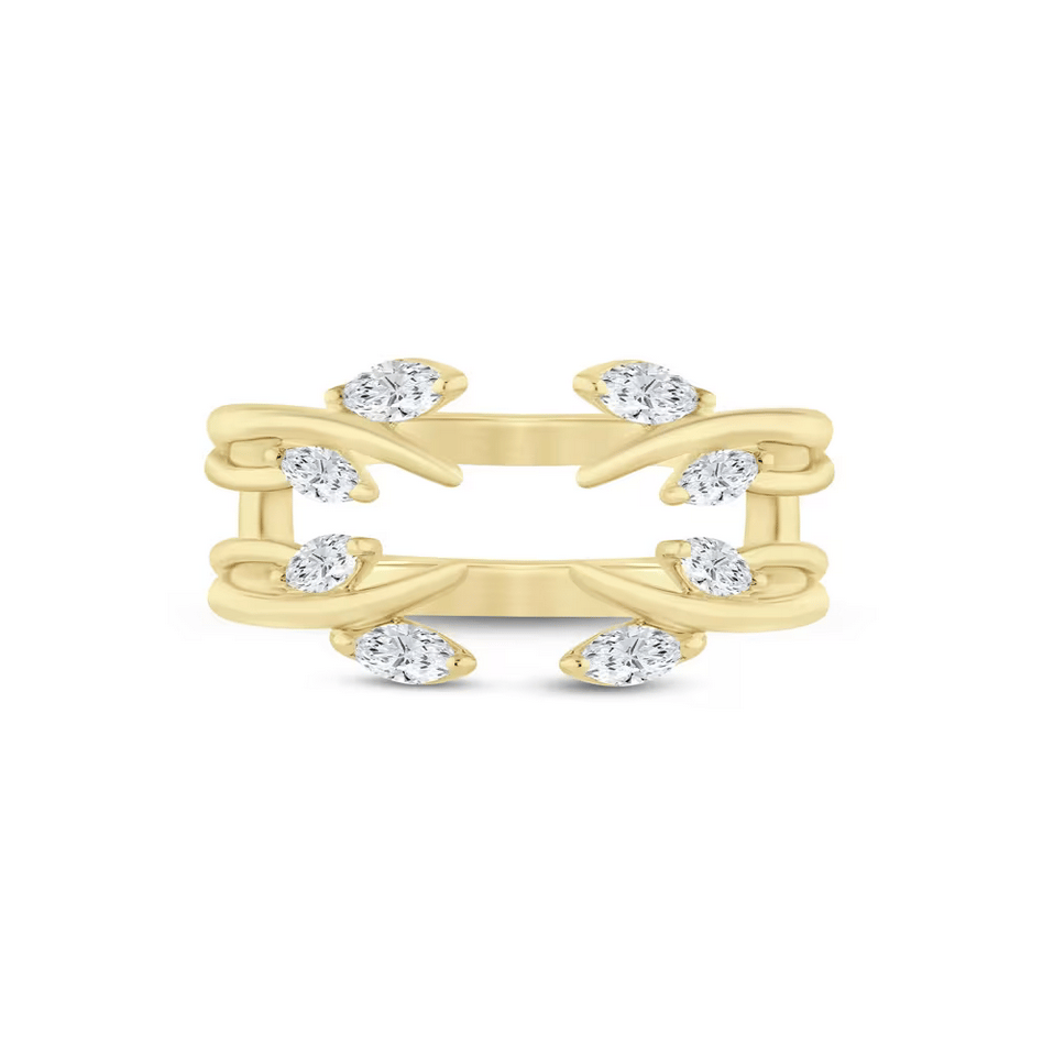 Lab Grown Diamond Marquise Ring Insert in 14K Yellow Gold (3/8 ct. tw.)