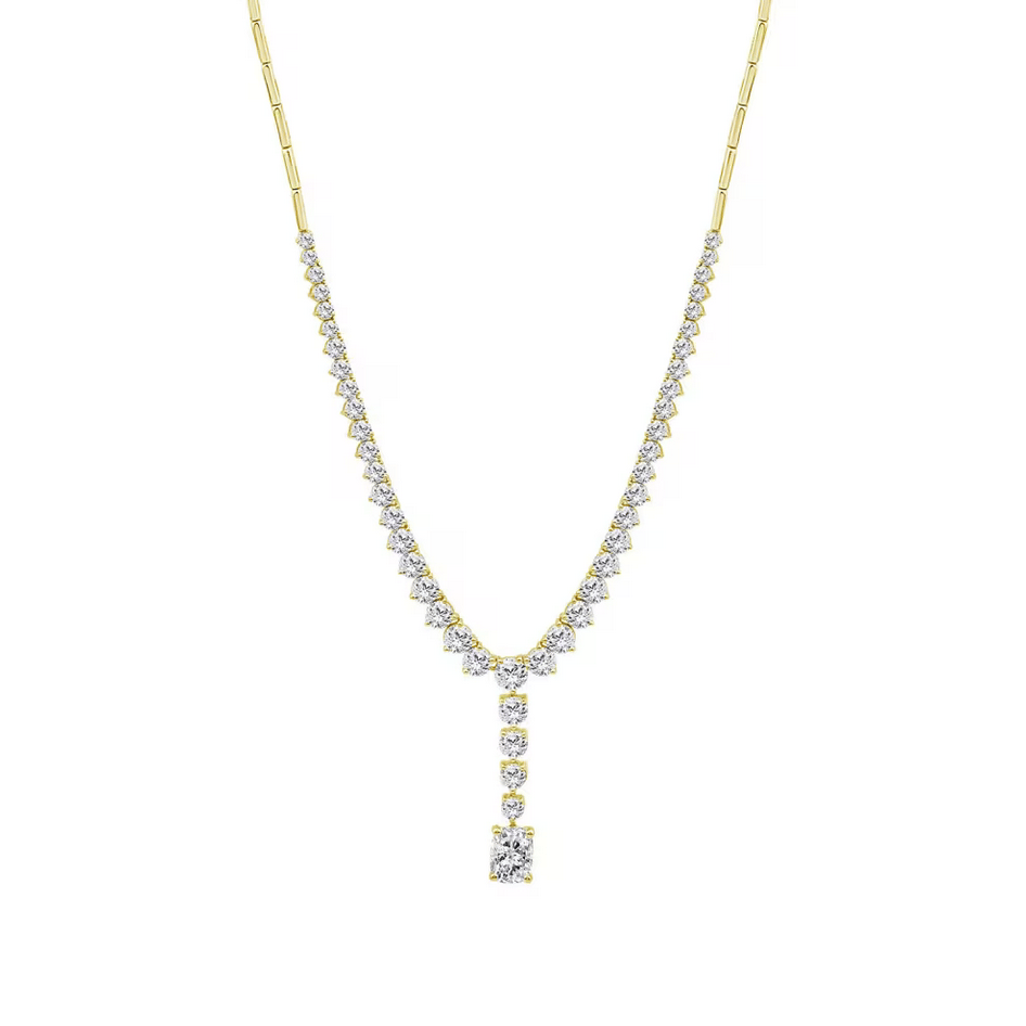 Lab Grown Diamond Lariat Necklace in 14K Yellow Gold (5 ct. tw.)