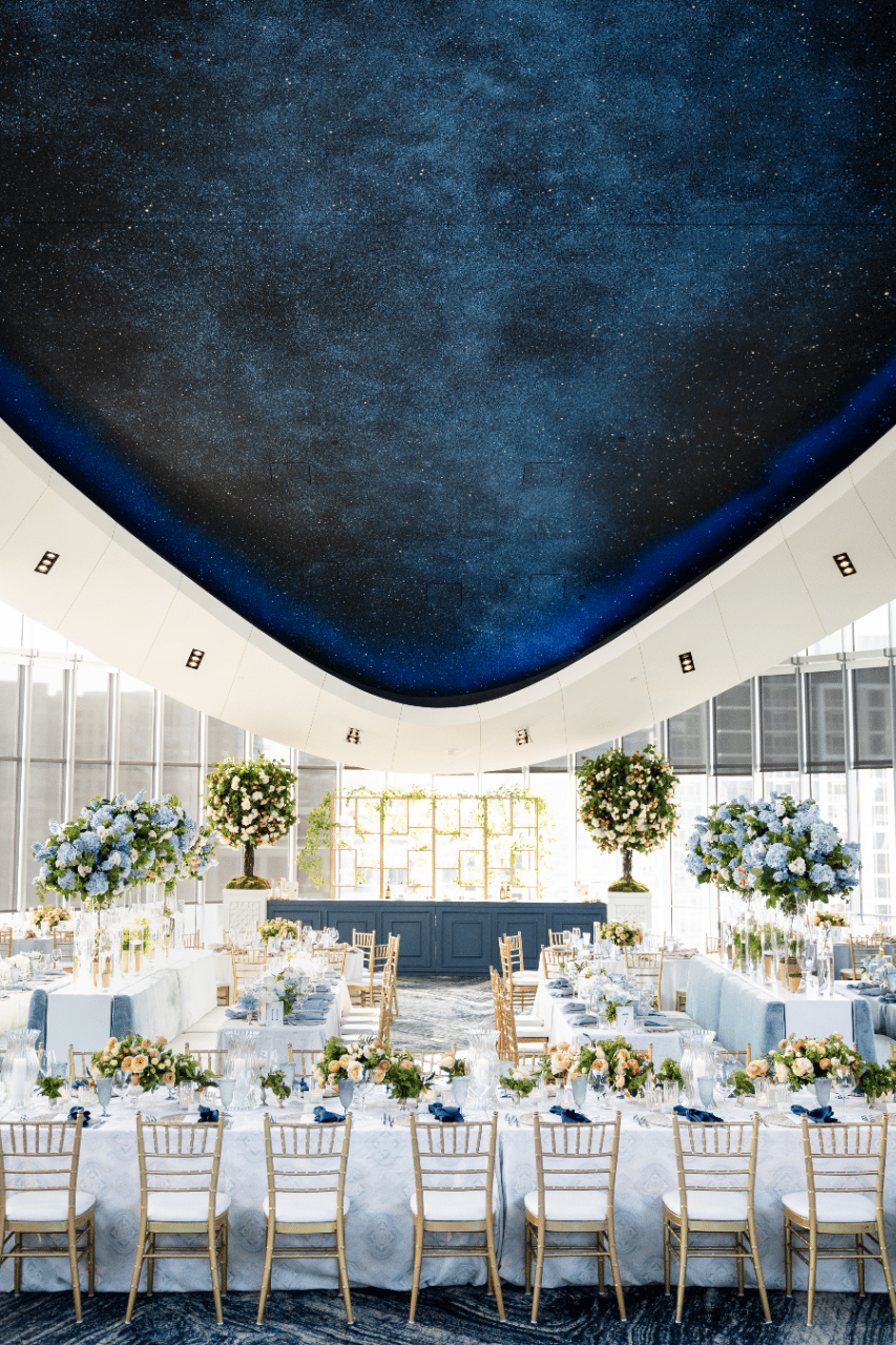 A Skyline Venue Reimagined as Coastal Italian Dreamscape