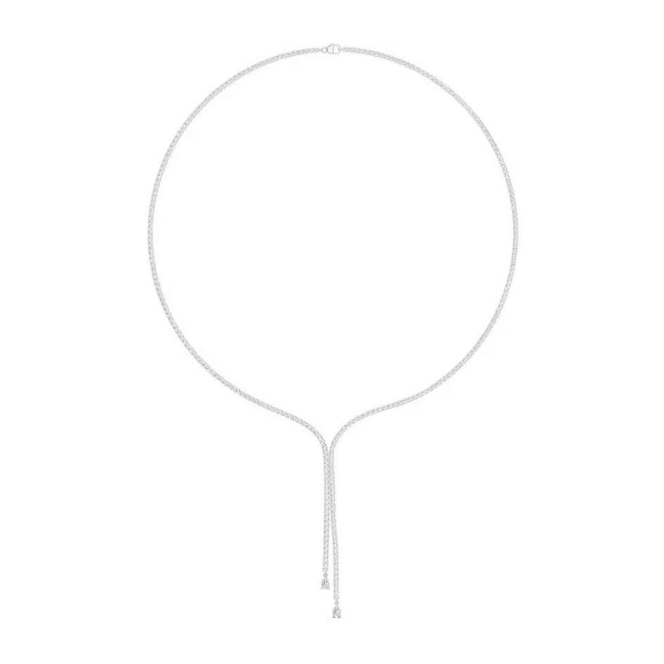 Lab Grown Diamond Double-Row Lariat Necklace in 14K White Gold (4 ct. tw.)