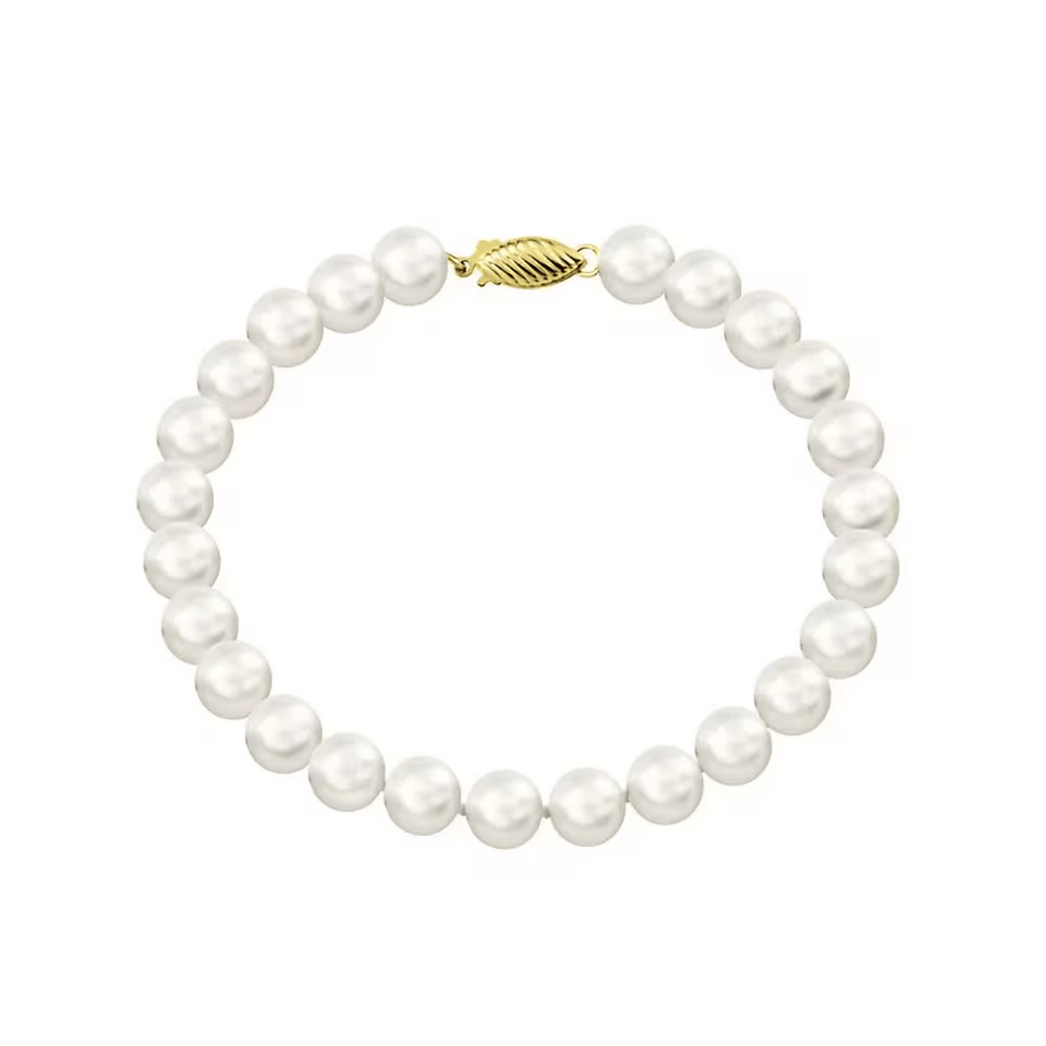 Freshwater Cultured Pearl Bracelet in 14K Yellow Gold, 7.25"