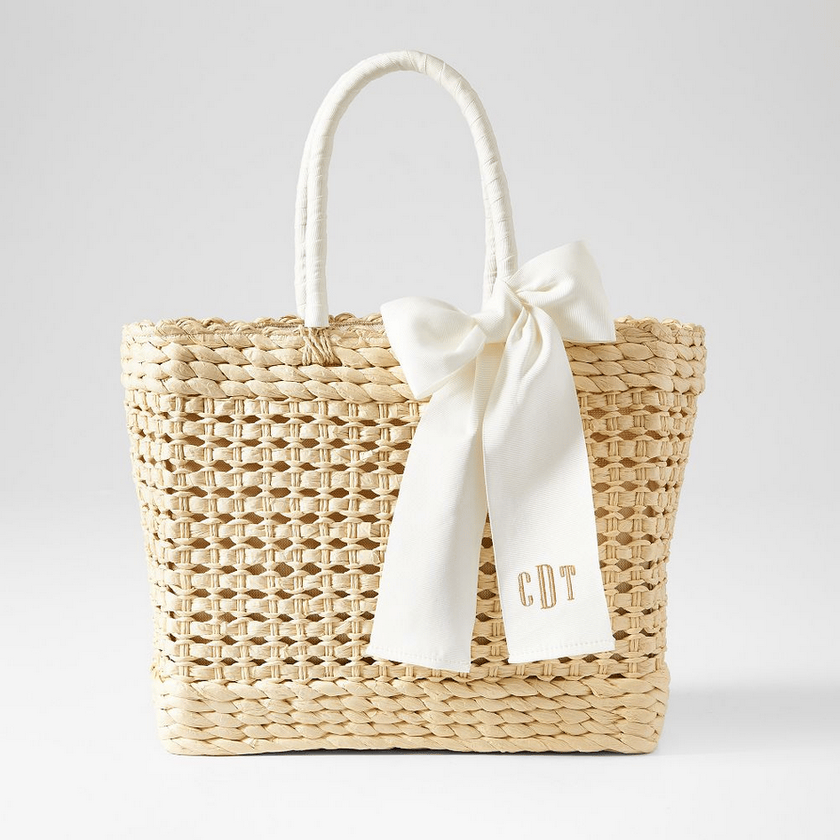 Ribbon Bow Basket Tote