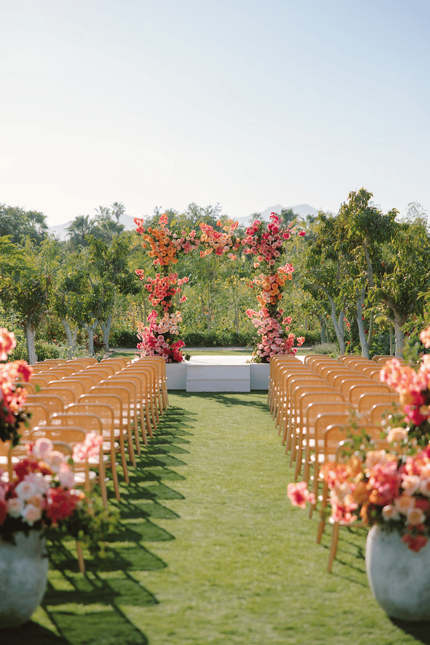 A Garden Wedding Bursting With Color in Los Cabos
