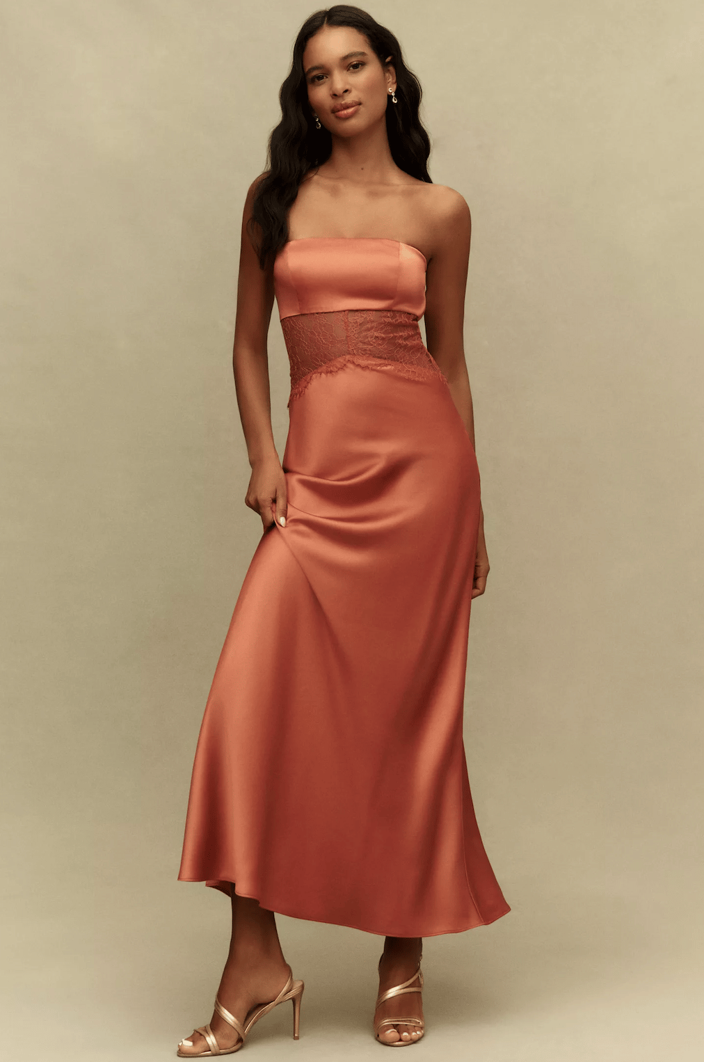 Mare Mare Strapless Lace Maxi Dress