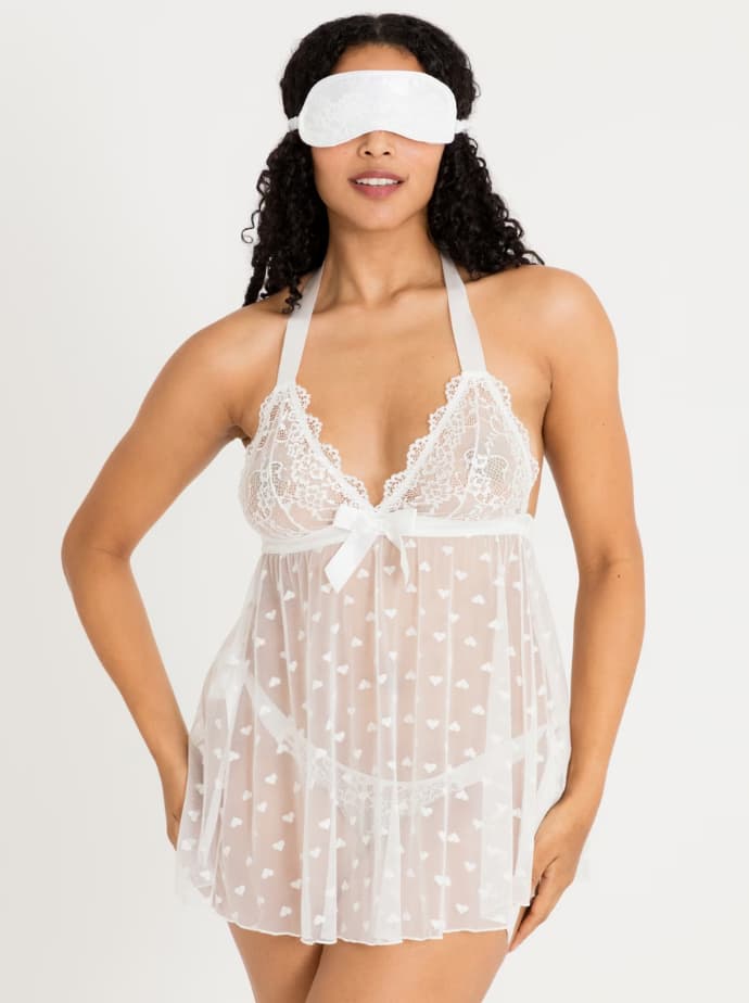 Lovehoney White Lace Babydoll Gift Set